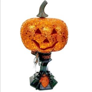 🎃 Handmade Halloween Decor Glitter Pumpkin